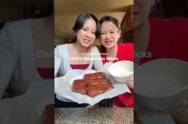 Recreating Chili’s viral mozzarella sticks 🧀 #mozzarellasticks #recipes #mozzarella #fyp