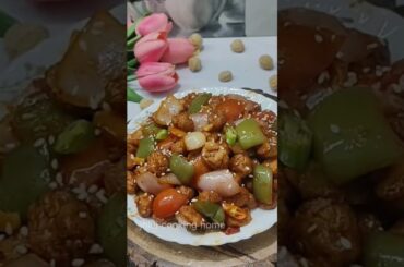soybean chilli recipe 🥰🔥🤤#shorts #easyrecipe #soyabeanrecipe