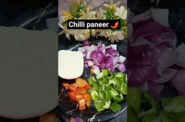 chilli paneer 🌶️ Easy recipe 😋😍#shorts #chillipaneer #recipe #ytshorts #viral