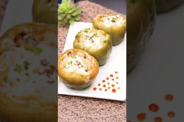 Stuffed Capsicum Like Never Before! 🫑🔥#classic #pasta #surprise #food #recipe