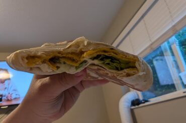 Where is the meat on this triple double stack crunch wrap?