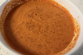 This salsa is made with Guajillo’s, chile de arbol, tomatoes, onion, garlic, salt.