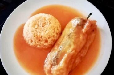 Chile relleno con arroz