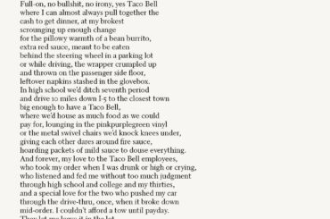 Taco Bell poem.