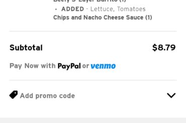 My less expensive burrito supreme and taco combo