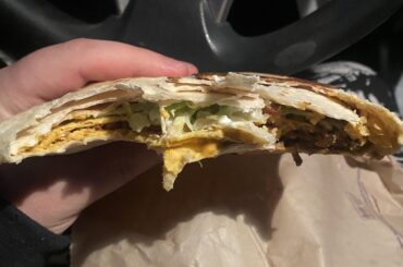 My triple double Crunchwrap from last night, wasn’t as bad as it looks.