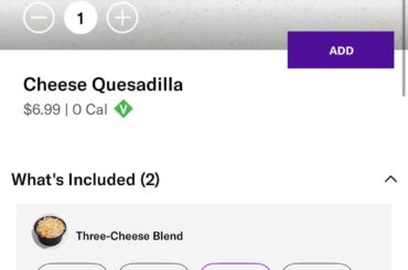To add to the cheese quesadilla nonsense, it’s two dollars cheaper to get a steak breakfast quesadilla than a cheese quesadilla at my store