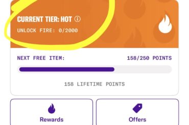 maybe i’m stupid but i just started using this app to try and save myself some money, im just wondering why it says i have 0 points to the next tier if i already bought something the previous day
