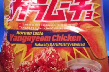 Koikeya Karamucho Sweet & Spicy Yangnyeom Korean Chicken potato chips.