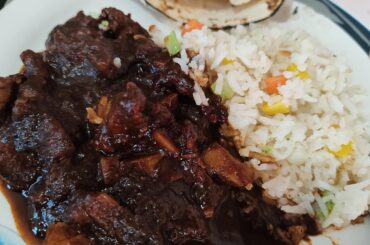 Mexicano food carne con chile pasilla