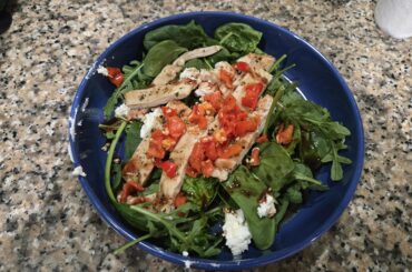 Grilled Chicken Salad w/ Red Habaneros