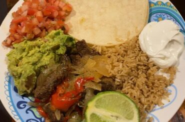 Cilantro Lime Garlic Steak Fajita Dinner