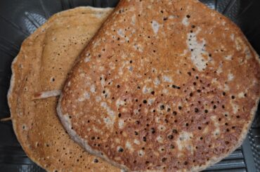 Blue corn pancakes to go!