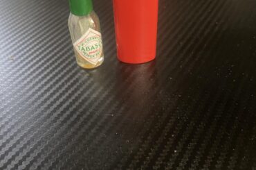 The smallest bottle of hot sauce I have ever seen.