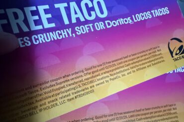 They gave me expired taco vouchers to make up for a missing item.