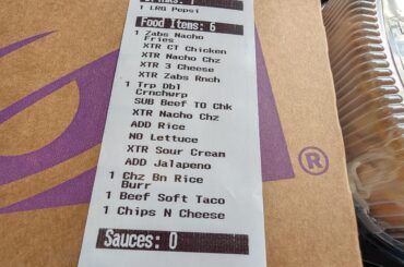 The fries hit. The crunchwrap was not bad ( The changes I made to the crunchwrap avoided the crunch being soggy if that makes sense)