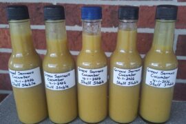 Green Serrrano & Cucumber Hot Sauce!!