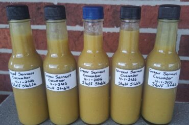 Green Serrrano & Cucumber Hot Sauce!!