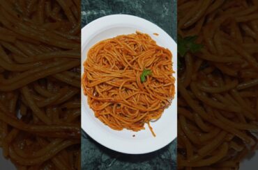 easy chilli garlic spaghetti recipe 😋😍||#trending #food #shorts #spaghetti