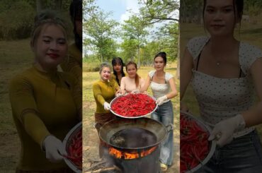 Cooking yummy deep fried chili recipe