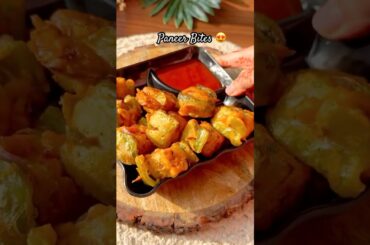 Crispy Paneer Capsicum Bites😍| Quick Snack Recipe #shorts #trending
