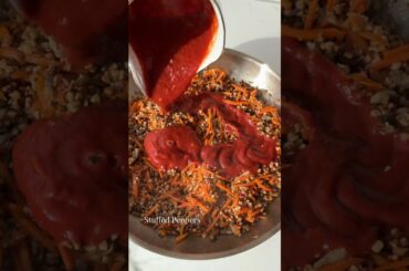 Stuffed Bell Peppers with Buckwheat | Easy Vegetarian Dinner Recipe #foodshorts #stuffedpeppers