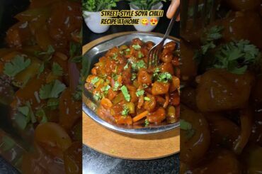 Soya chilli recipe 😍 #shorts #ytshorts #soyachilli #foodie