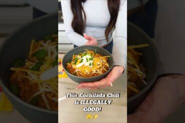 This Enchilada Chili Is ILLEGALLY GOOD! 🤤🌮 #food #recipes #shorts