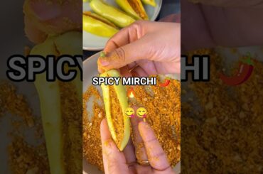 Bharwa Green Chilli Recipe 🌶️🔥 | Spicy Stuffed Mirchi #shorts #viral #trending