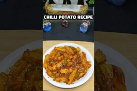 Street Style Chilli Potato Recipe 😍 | Super Crispy & Spicy 🔥#food #shorts #recipe #viralrecipe