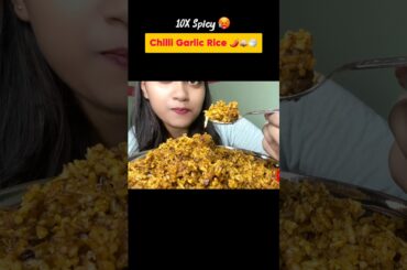 10X SPICY 🌶️ CHILLI GARLIC RICE RECIPE 🥵 #shorts #recipe #spicyfood #viral