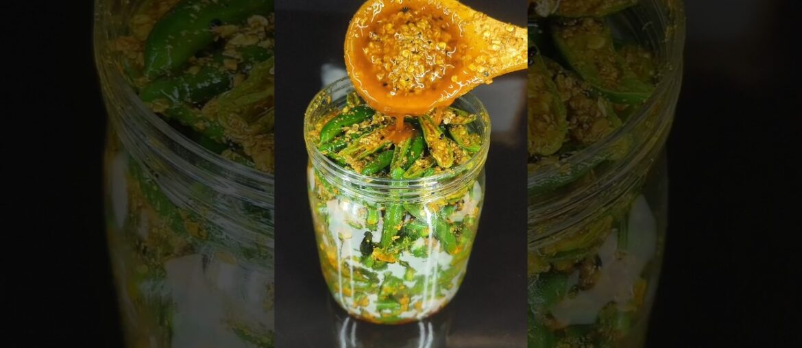 Teekha Hari mirch🌶️ ka achar || Green chilli 🌶️pickle || 🤤🍋#shorts #pickle #achar