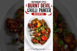 👨🏻‍🍳Burnt Devil Chilli Paneer Restaurant style Recipes 🔥 #chefrajachandra #recipes