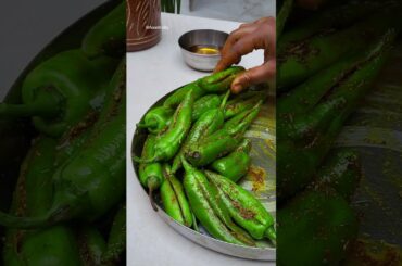 Mirchi Achar (Green Chili Pickle) Recipe village style #villagefood