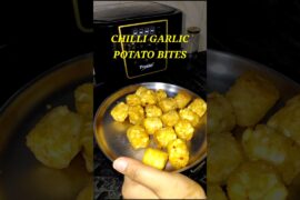 Crispy Potato Bites Recipe | Chilli Garlic Potato Bites in Air Fryer👌 #shorts #trending #viral #food