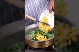 🔥 Corn Palak Capsicum Sabji Recipe 🌽🥬🫑 | Easy Healthy Veg Sabzi | Quick Lunch Recipe #shorts