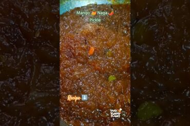 His favorite mango pickle with naga chili 😊 Recipe is in the comments 🌶️🥭✨ #tanisyummyplanet #shorts