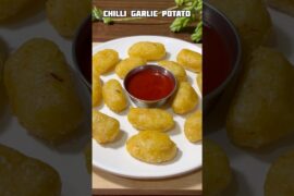 Chilli Garlic Potato Recipe #shorts #recipe #viral #youtubeshorts #trending #snacks
