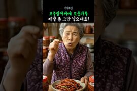 고추장아찌에 고춧가루좀 제발 그만 넣어
