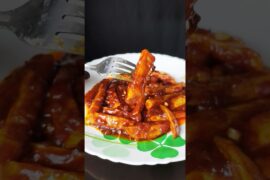 Restaurant Style Chilli Potato 🔥 Crispy & Easy Recipe #shorts #asmr