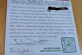 Quaker Steak and Lube. SHOW ME WHAT YOU GOT.