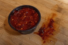 I made this sauce (sorry about the spill)