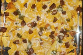 Nachos with XXX Hot Link meat