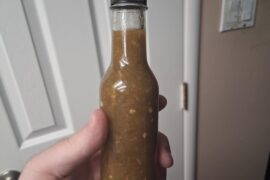 Homemade jalapeno and pineapple hotsauce
