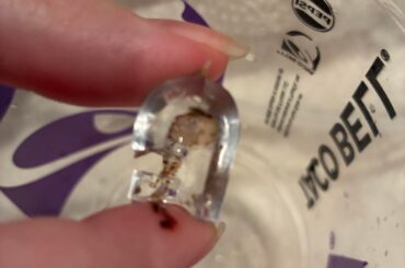 Plastic shard in my wife's drink