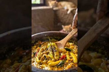 Banana Pepper Curry#shorts#shortsvideo #villagelife #ai #cookingshorts #villagerlifestyle #foodvideo
