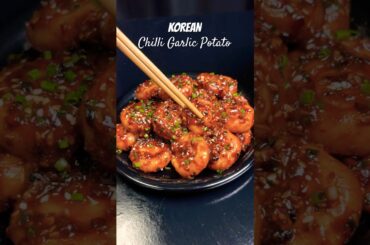 Spicy Korean Chilli Garlic Potato ASMR #shorts #food #viralfood #asmrcooking #koreanfood