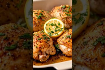 EASY Crispy Lemon Pepper Chicken Thighs 🍋 🔥 #chicken #cooking #easy #recipe #shorts