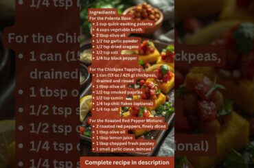Crispy Chickpea & Roasted Red Pepper Polenta Bites – Recipe by Vegetarian Cooking Recipes