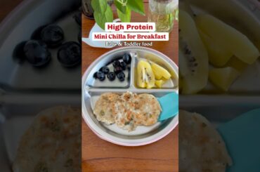 High-Protein Mini Chilla for Babies 🥞 | Easy Toddler Breakfast Recipe (BLW) #shorts #babyfood
